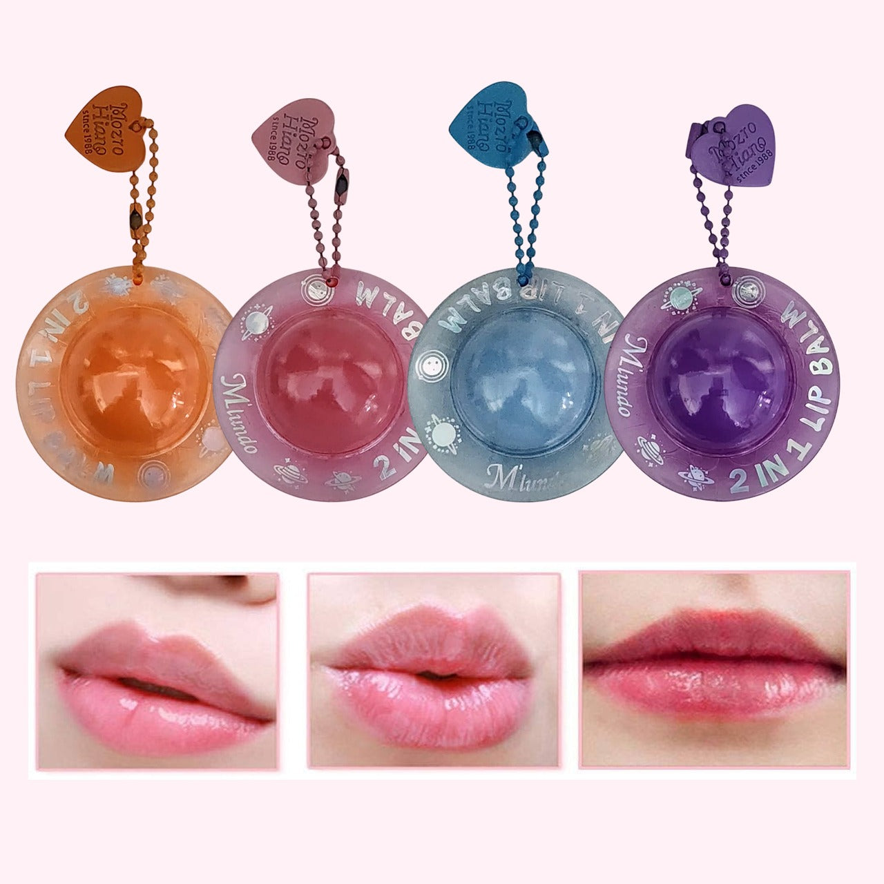 Miundo 2in1 Space Lip Balm  4pcs Set