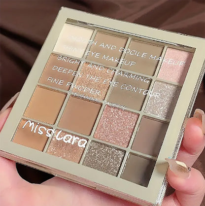 Miss Lara 16 Colors Eyeshadow Palette (Nude Edition)