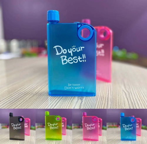 Transparent Plastic Notebook Style Water Bottle