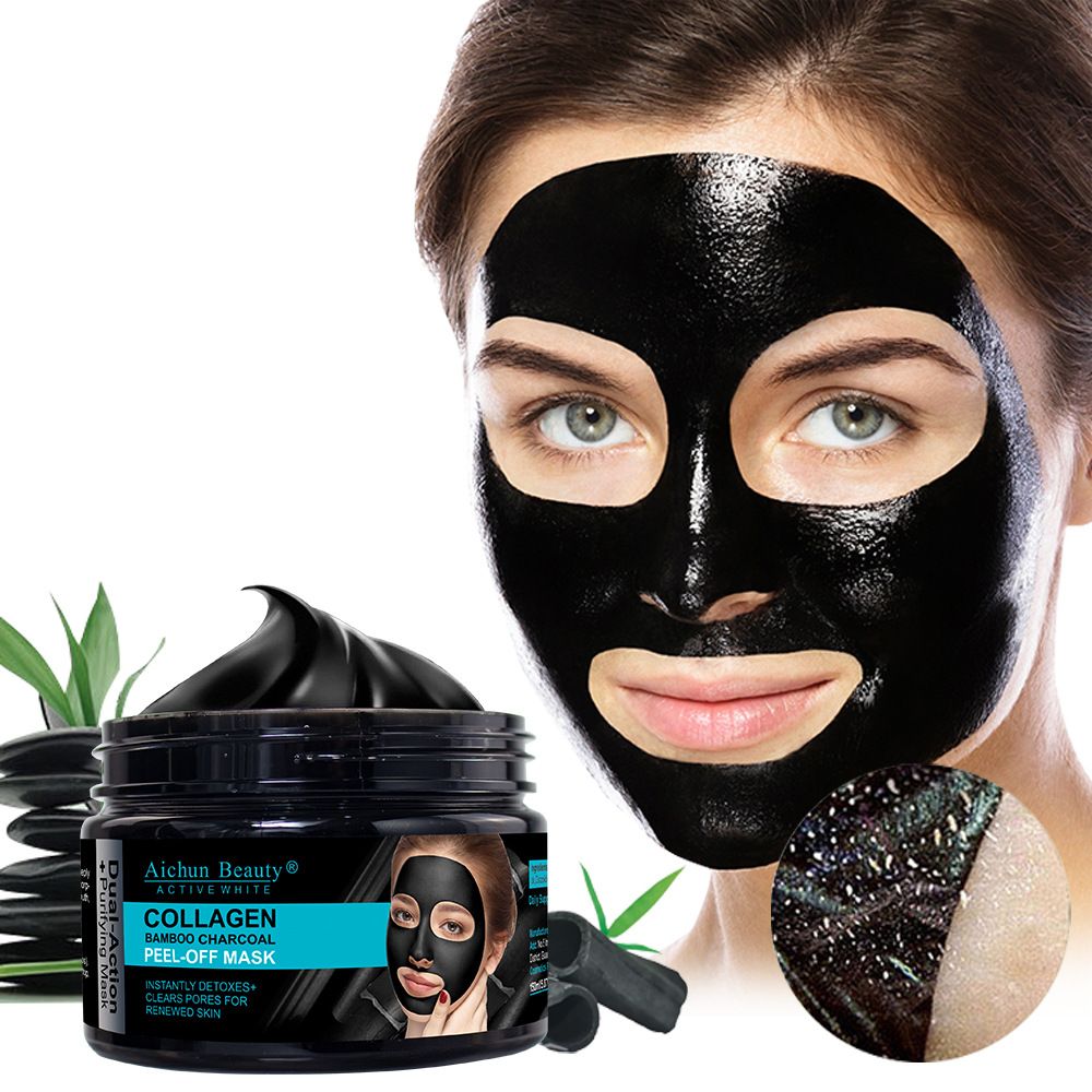 Aichun Beauty Dual Action Purifying Peel Off Mask Collagen Bamboo Charcoal 150ml
