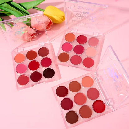 Hudamoji Lip And Cheek Palette Pack Of 3 Set