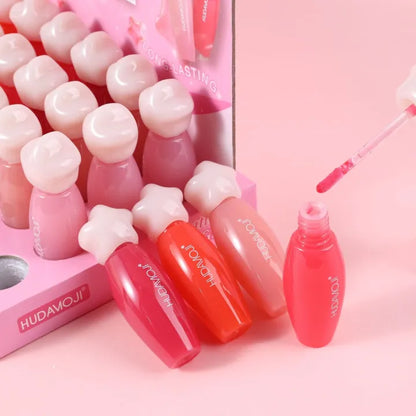 Hudamoji Hydrating Moisturizing Lip Gloss Shine with Vitamin E Smooth & Glossy Finish Stare Cap Lip Gloss Pack of 6