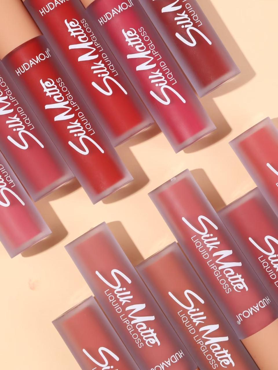Hudamoji Silky Smooth Matte Long Lasting Lipgloss Set Pack of 12