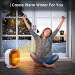 Portable Electric Space Heater 1200W Energy Efficient With Thermostat for Indoor