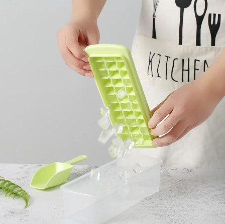 Ice Mold Tray With Ice Storage Box Cover Lid