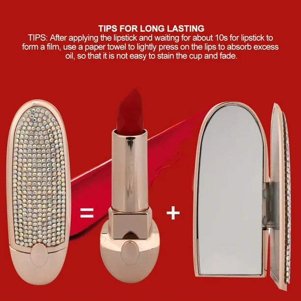 New Cute Diamond Radiance Matte Luxury Mirror Lipstick