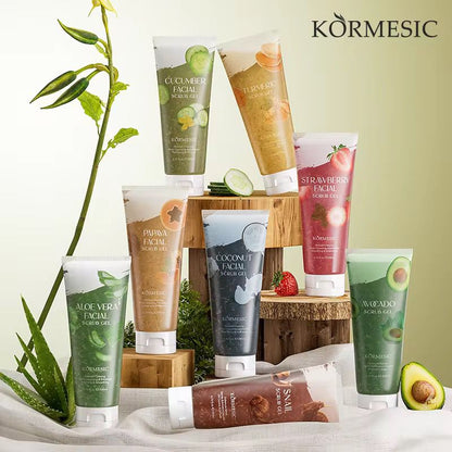 KORMERSIC Exfoliating Deep Cleansing Skin Whitening Body Skin Care Cleansing Exfoliating Facial Face Scrub Gel