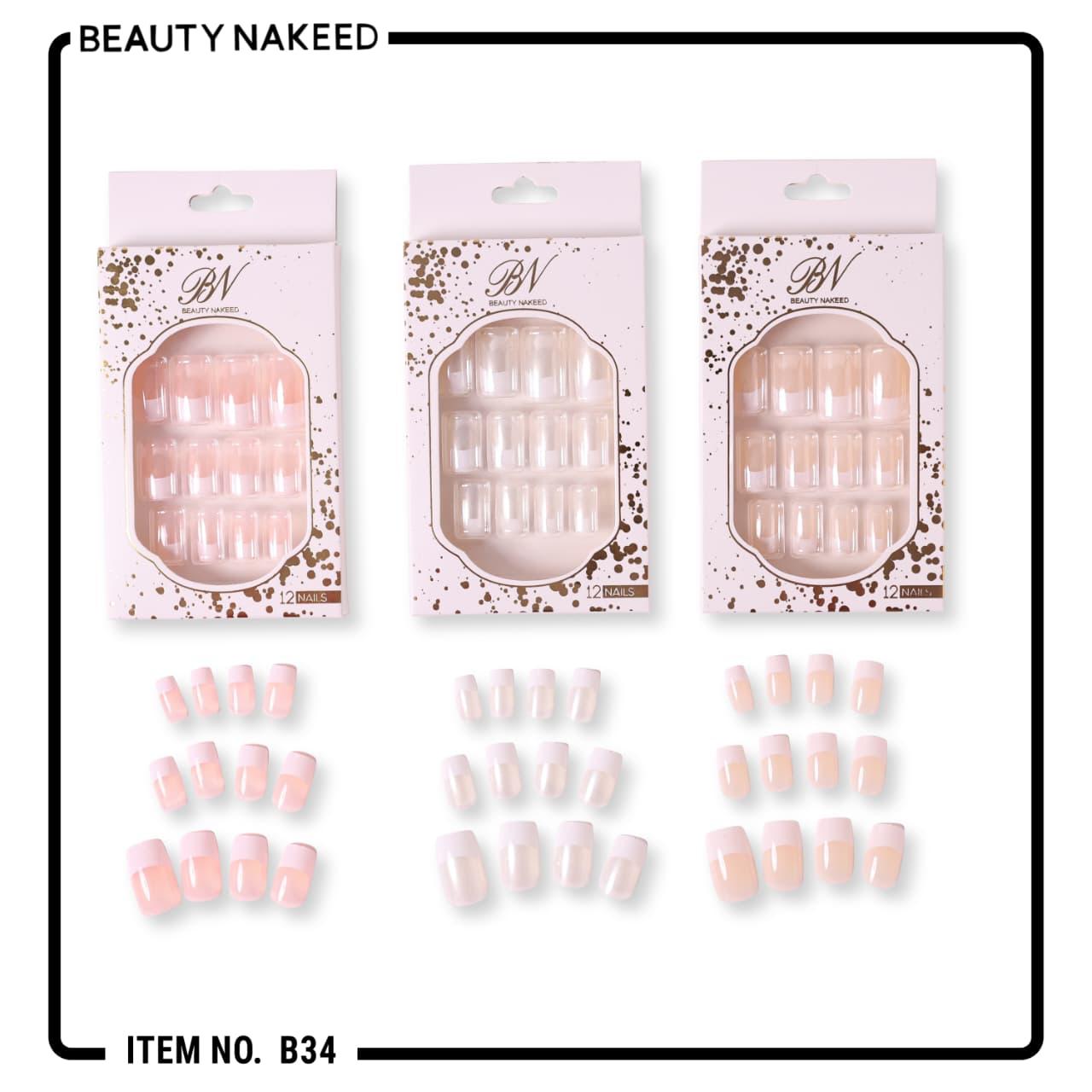 BN French Style Artificial Nail Pack of 3