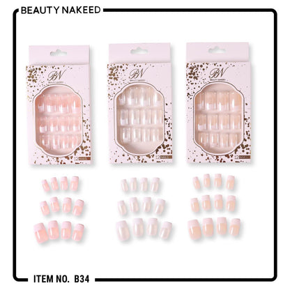 BN French Style Artificial Nail Pack of 3