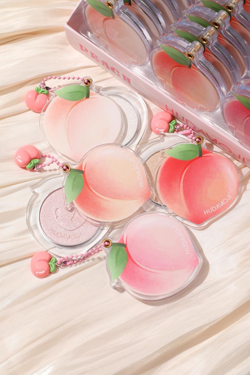 Hudamoji Peach Highlighter Keychain