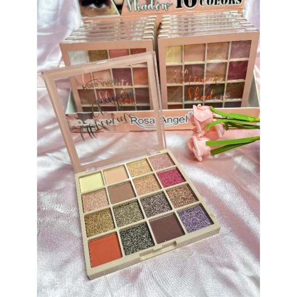 ROSA ANGEL 16 COLORS ULTIMATE EYESHADOW PALETTE PIGMENTED