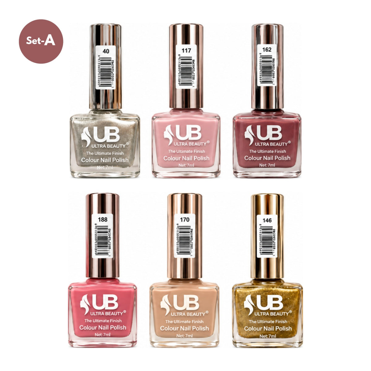 Ultra Beauty Colour Nail Polish – 3ml (Set A)