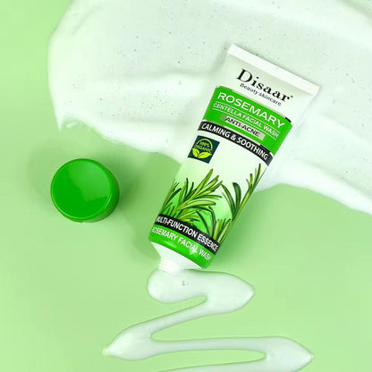 DISAAR  Rosemary Centella Vegan Cream Facial Wash Anti-Wrinkle Oil Control Deep Cleansing Pore Acne Clear Smoothing Face Cleanser