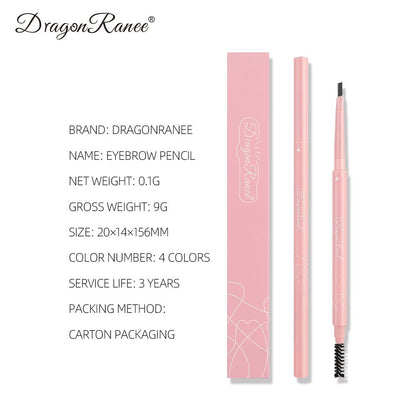 Dragon Ranee 2in1 Natural Waterproof Smooth For Outlining Eyebrow Pencil