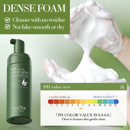 Sadoer Avocado Facial Cleanser Amino Acid Foam Facial Cleansing Productfacial Cleanserfacial Wash Cleanser