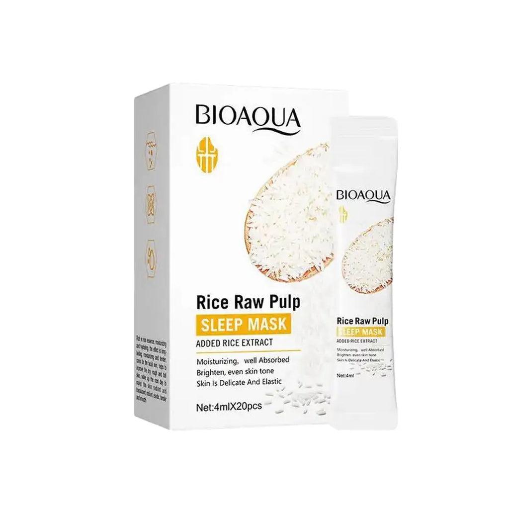 Bioaqua Rice Raw Pulp Moisturizing Brightening Sleeping Mask 4ml x 20pcs