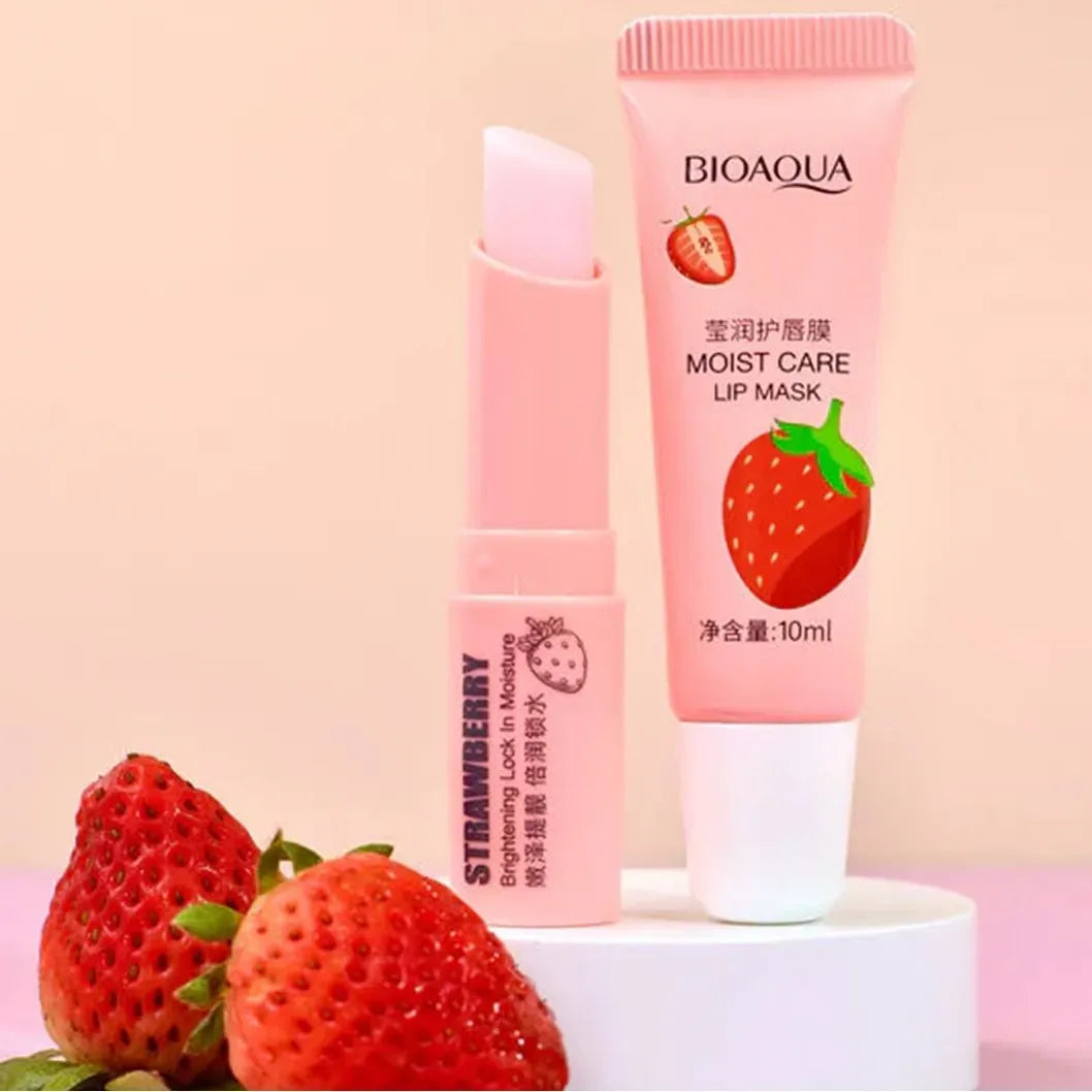 Bioaqua Strawberry Moisturizing Lip Care Kit