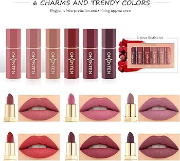 Okenten 6in1 High Quality Lipstick Set