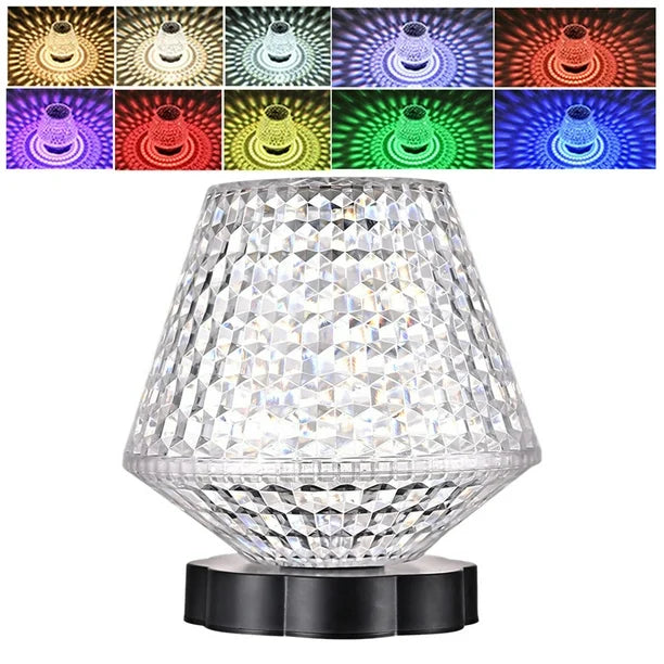 USB LED Crystal Touch Acrylic Lamp Bedside Night Light 1777