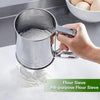 Multipurpose Stainless Steel Handheld Flour Sugar Sifter Round Mesh