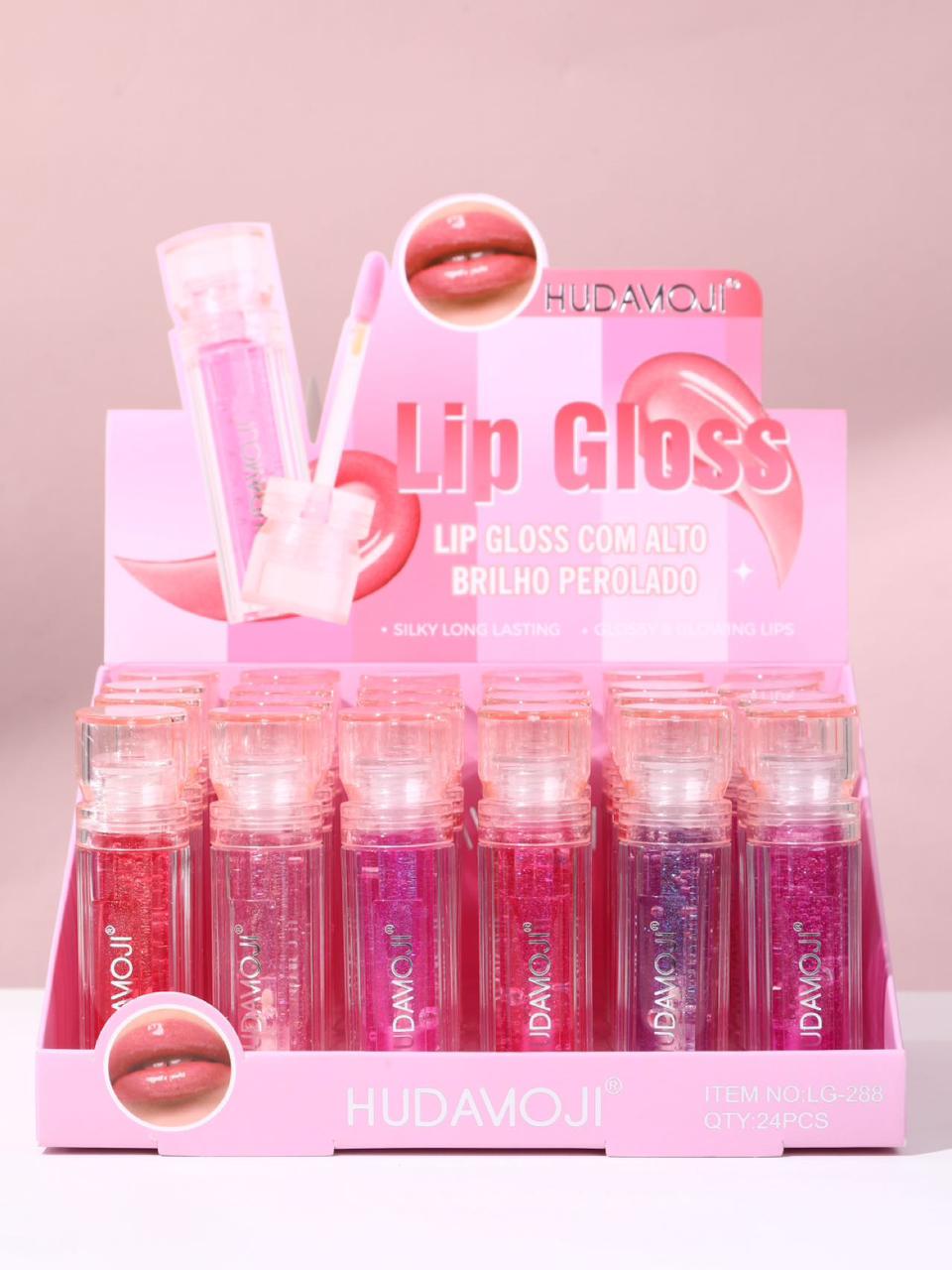 Hudamoji Pearl Shine Lip Gloss – High Shine & Long Lasting