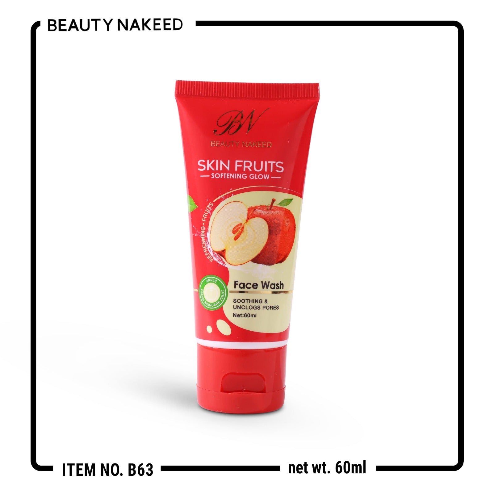 BN Beauty Nakeed Apple Skin Fruits Moisturizing Face Wash