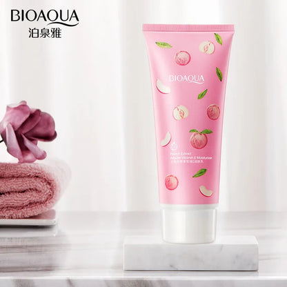 Bioaqua Peach Cleanser Foam Amino Acid Clarifying Facial Skin Cleansing