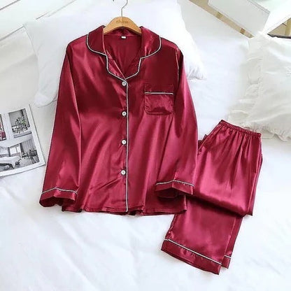 Code PJ SUIT Shezaib Silk Pajamas Sets Short Sleeve Sleepwear Two Pieces Nightwear Set (High Quality))