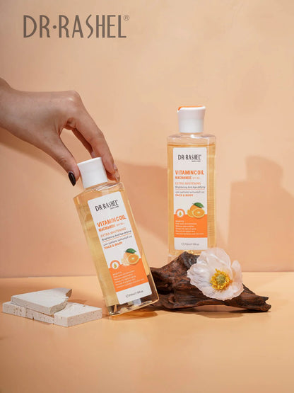 Dr Rashel Face & Body Vitamin C Oil Niacinamide SPF50+ Extra Whitening Brightening And Age-Defying