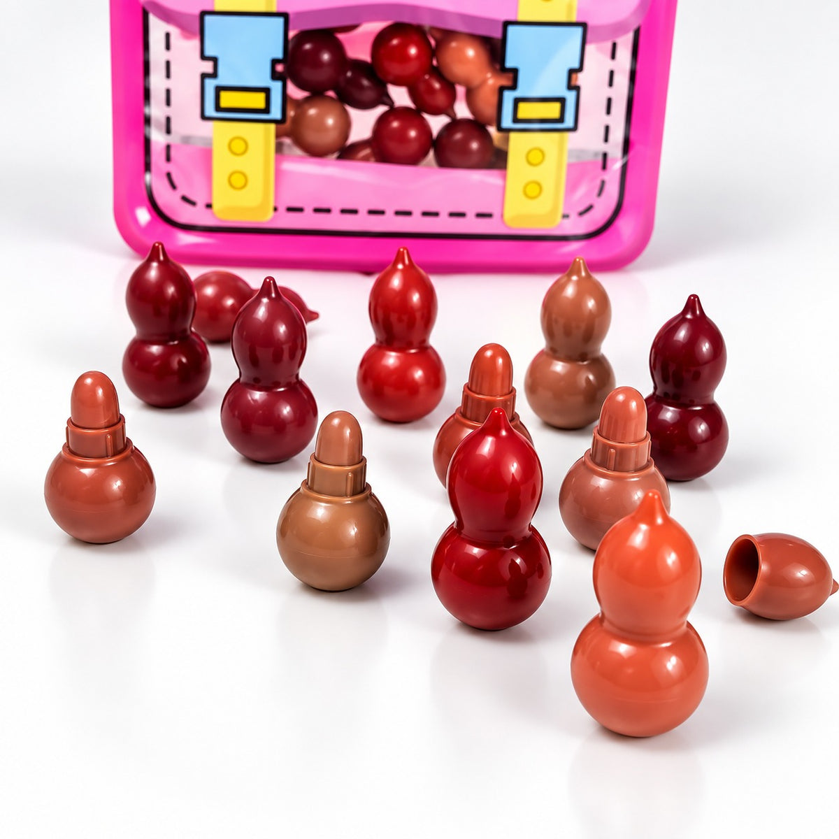 15 Color Mini Lipstick Set with Cute Handbag Case