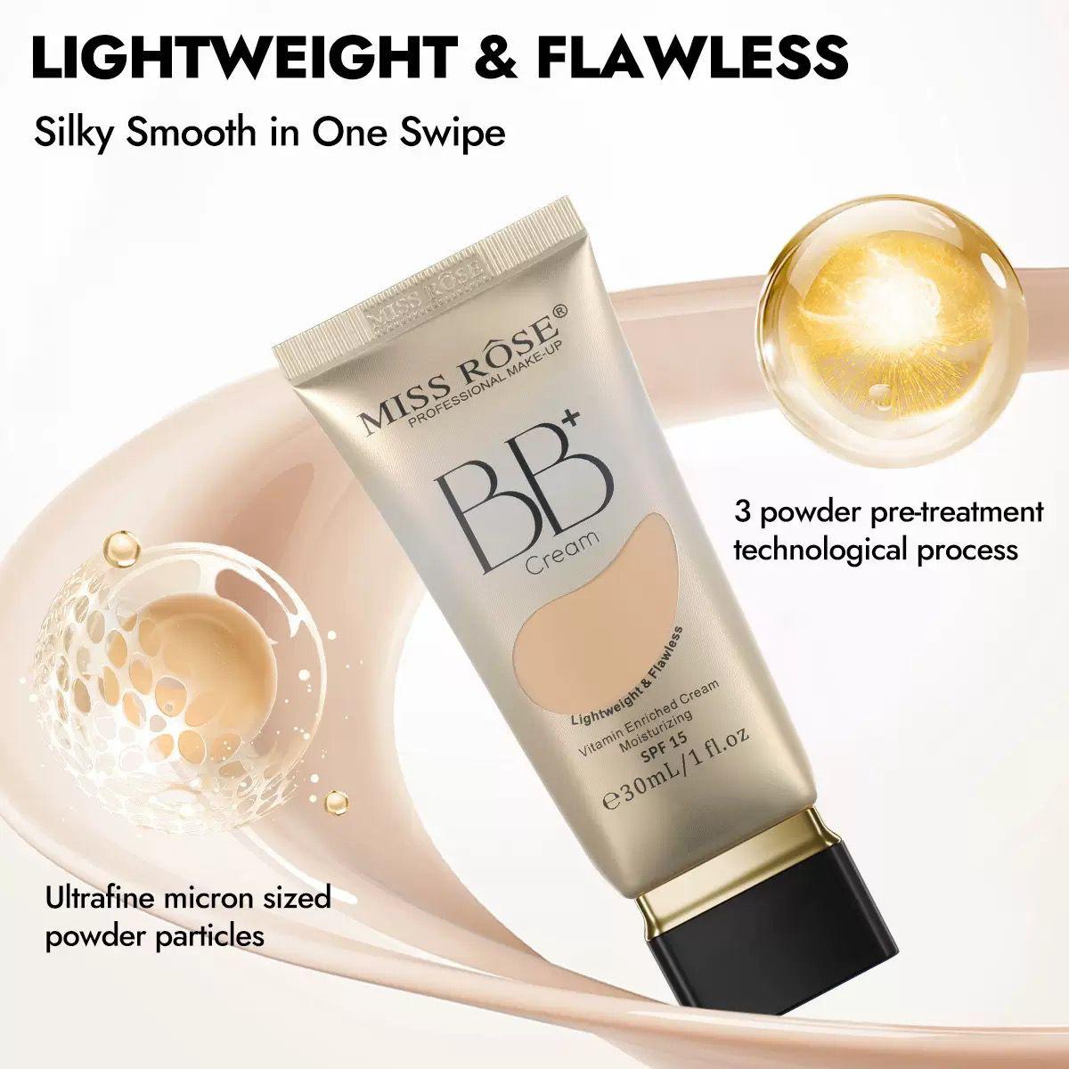Miss Rose BB Cream Lightweight Flawless Coverage 30ml