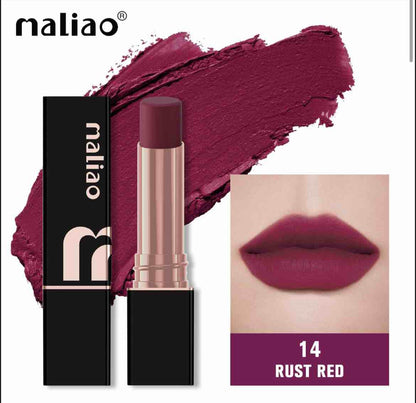 Maliao Super Non Transfer Lipstick Long Lasting Matte Finish Smudge-Proof Formula