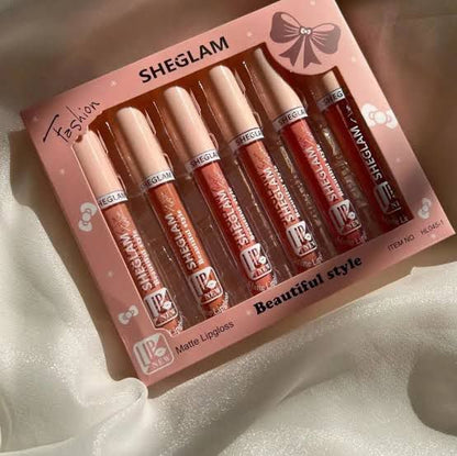 Sheglam Nude Lipgloss Pack of 6
