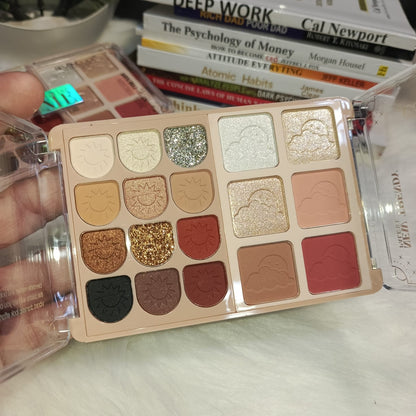 Super Cute Seven Cool All in One Beauty Palette Eyeshadow, Blush And Highlighter Palette