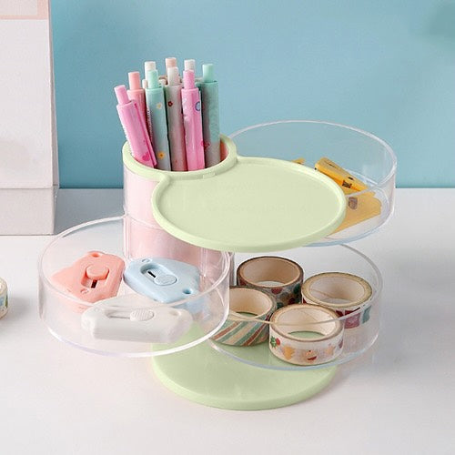 3 Layer Jewelry Cosmetic Make Up Brush Holder Organizer
