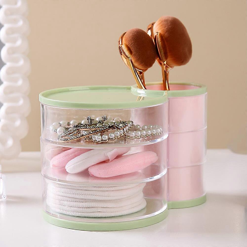 3 Layer Jewelry Cosmetic Make Up Brush Holder Organizer