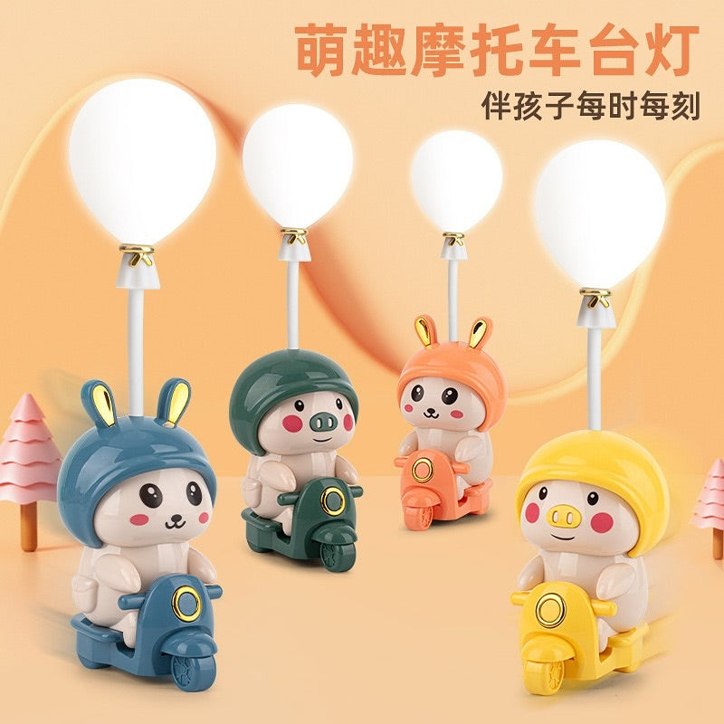 Multipurpose USB Rechargeable Cute Cartoon Table Lamp LED Light Kids Bedroom Bedside Small Night Light