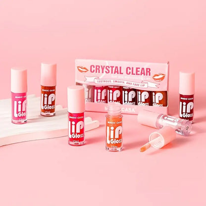 Huxia Beauty Crystal Clear Soft And Moisturizing Lip Oil 6pcs Lip Gloss Set