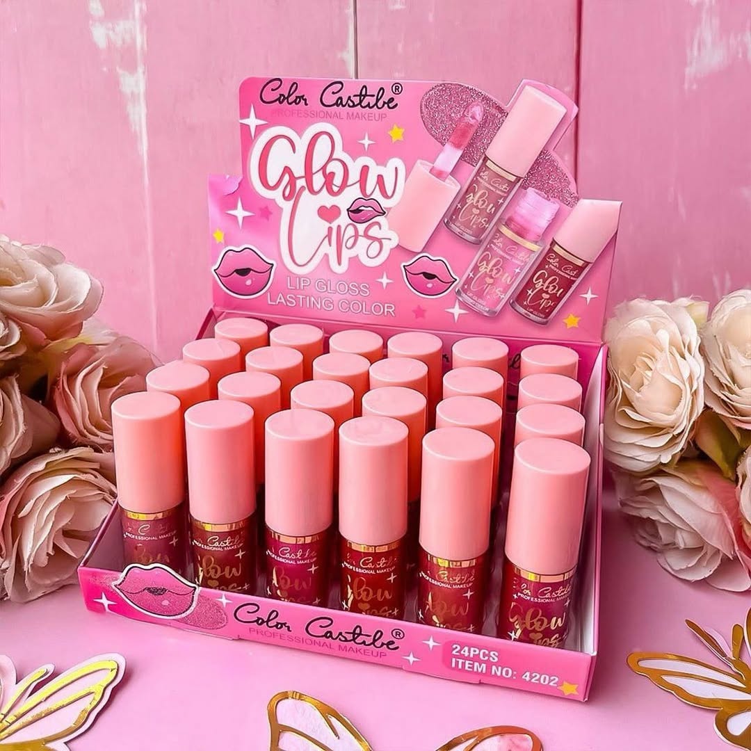 Color Castle Glow Lips Waterproof Long Lasting Lipgloss 6Pcs Set