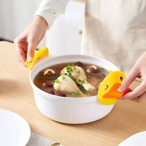 Silicone Mini Pot Holder Duck Shape