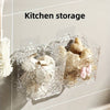 Multifunctional Crystal Acrylic Wall Mounted Bow Vanity Storage Box Elegant Caddy Organizer