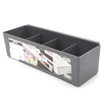 4 Compartment Drawer Organizer Pack of 2 Color White