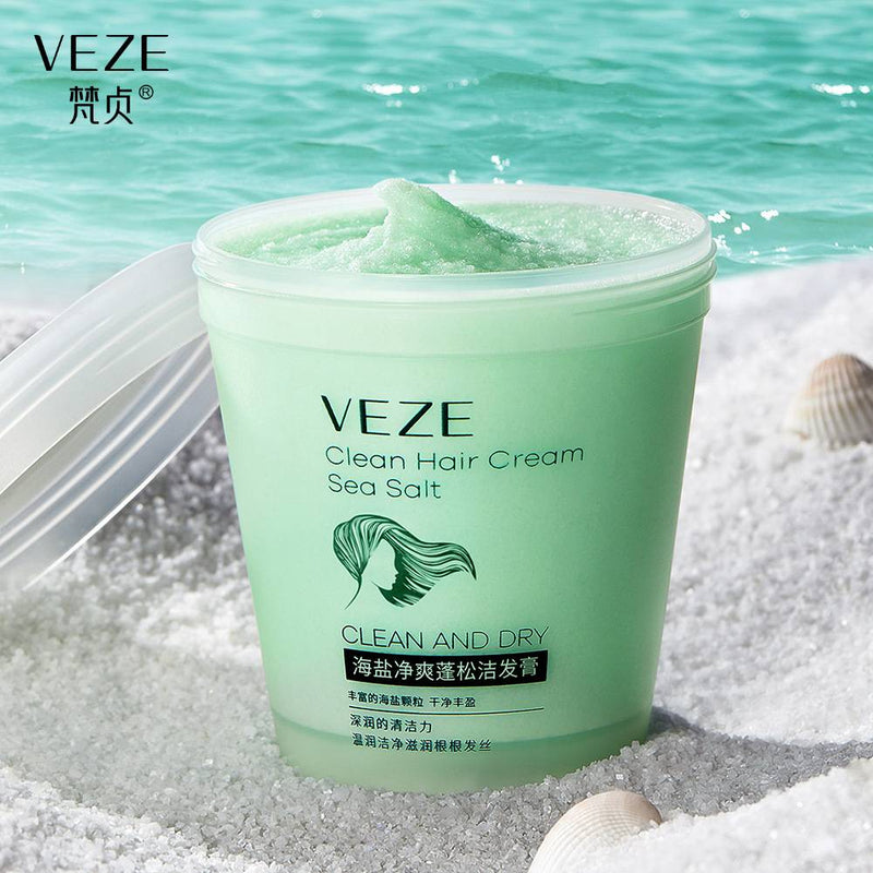 VEZE Sea Salt Clean Hair Cream Clean Fluffy Hair Refreshing Hair Roots Hair Care Cream 250g