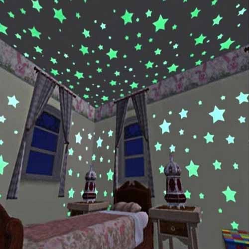 Glowing Stars Night Glow Stars For Kids Room Pack Of 100