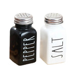 Salt And Pepper Glass Material Dispenser 2Pcs Set