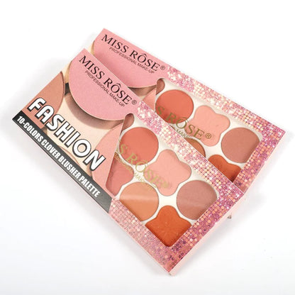 Miss Rose 10-Colors Clover Blusher Palette