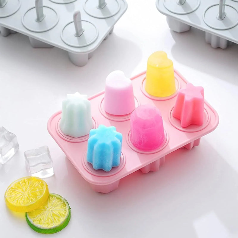 Mini Silicon Cute Shape Popsicle Ice Cream Mold Reusable DIY Homemade Ice Cream Maker