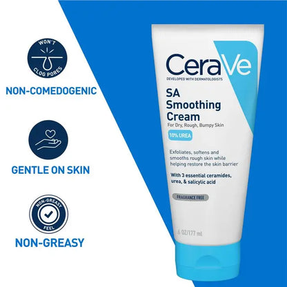 CeraVe SA Smoothing Cream For Dry, Rough, Bumpy Skin