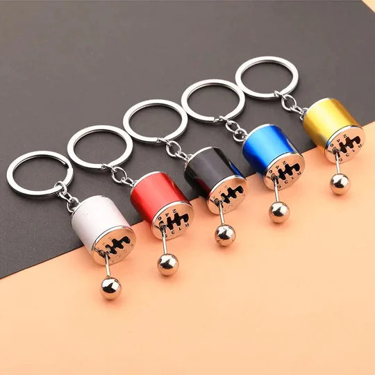 Car Gear Box Keychain Manual Transmission Lever Metal Keychain Car Refitting Metal Pendant Keychain Gear Shift Shifter Keychain