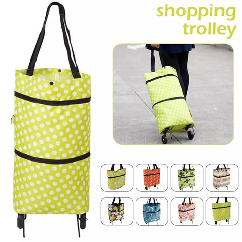 Large Capacity Expandable Foldable Shopping Trolley Bag